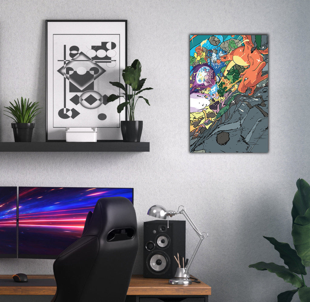 Charizard & Mewtwo Wall Poster