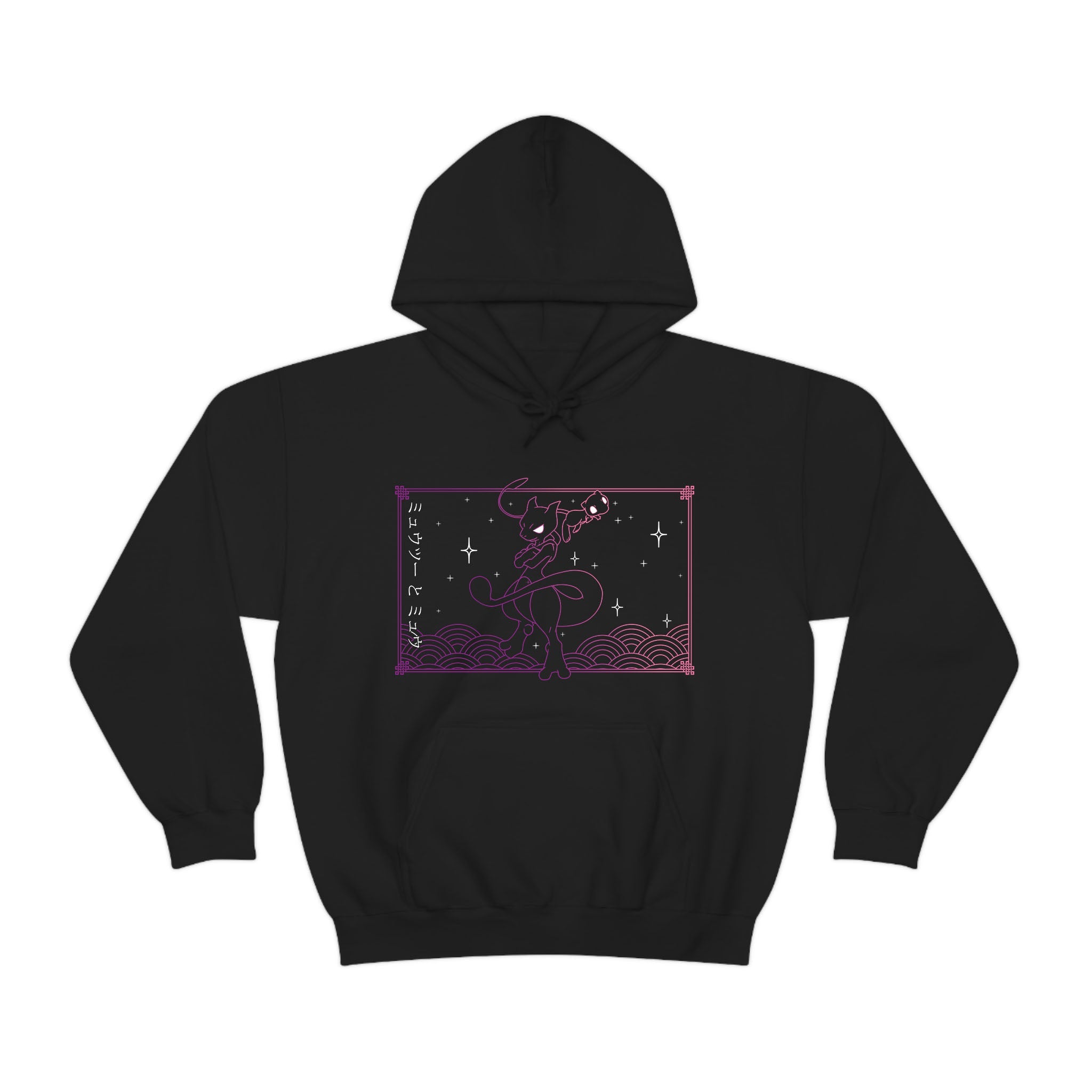 Mewtwo & Mew Black Hoodie