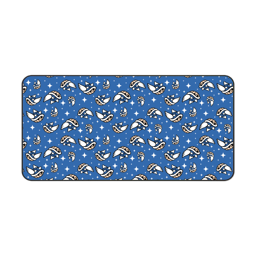 Mario Shells (Blue) Desk Mat