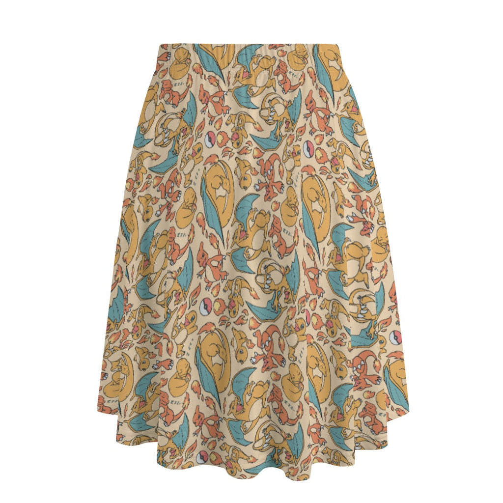 Charmander, Charmeleon and Charizard Skirt