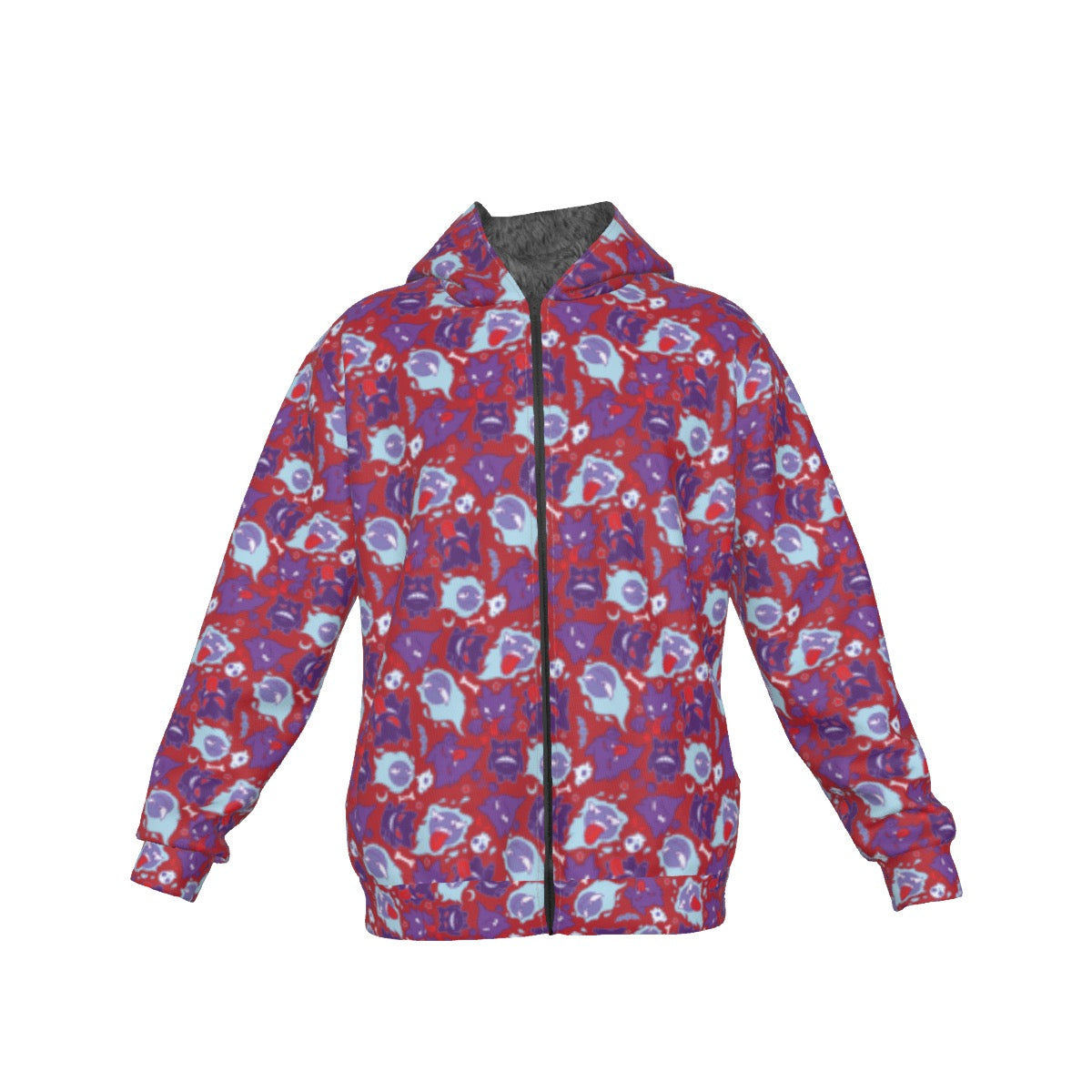 Gengar (Red) Pattern Hoodie