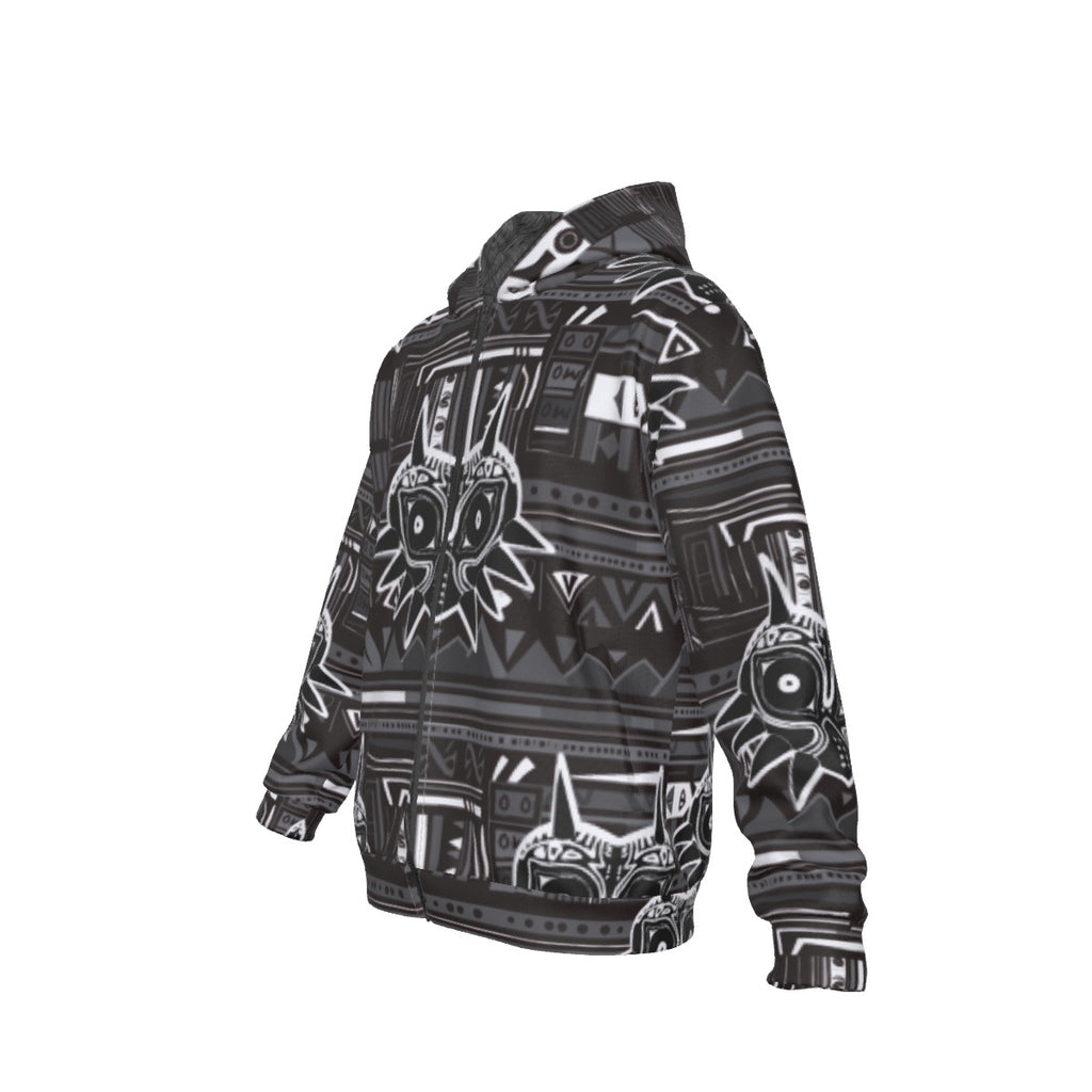 Zelda Majora's Mask (Black) Pattern Hoodie
