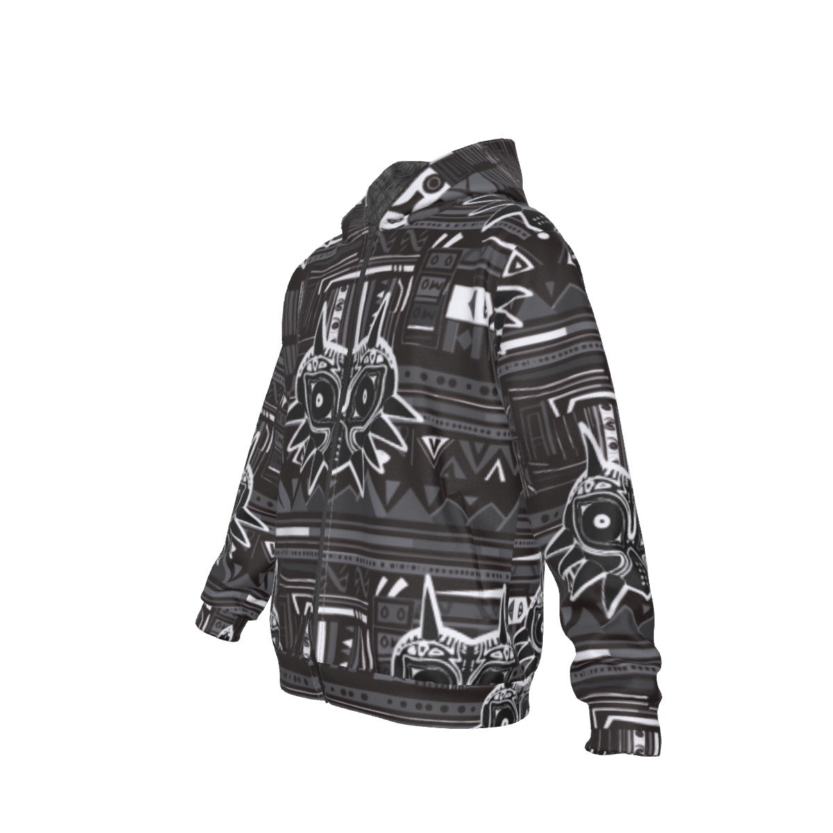 Zelda Majora's Mask (Black) Pattern Hoodie