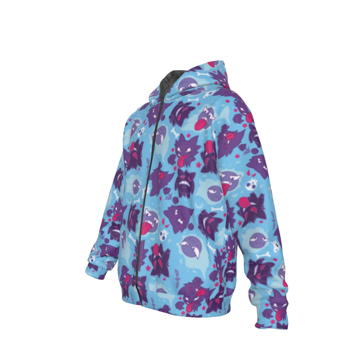 Gengar (Light Blue) Pattern Hoodie