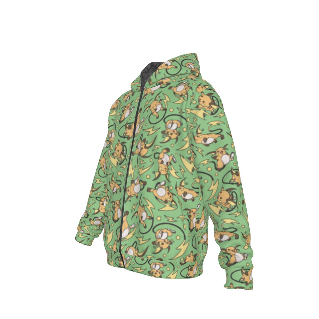 Raichu (Green) Pattern Hoodie
