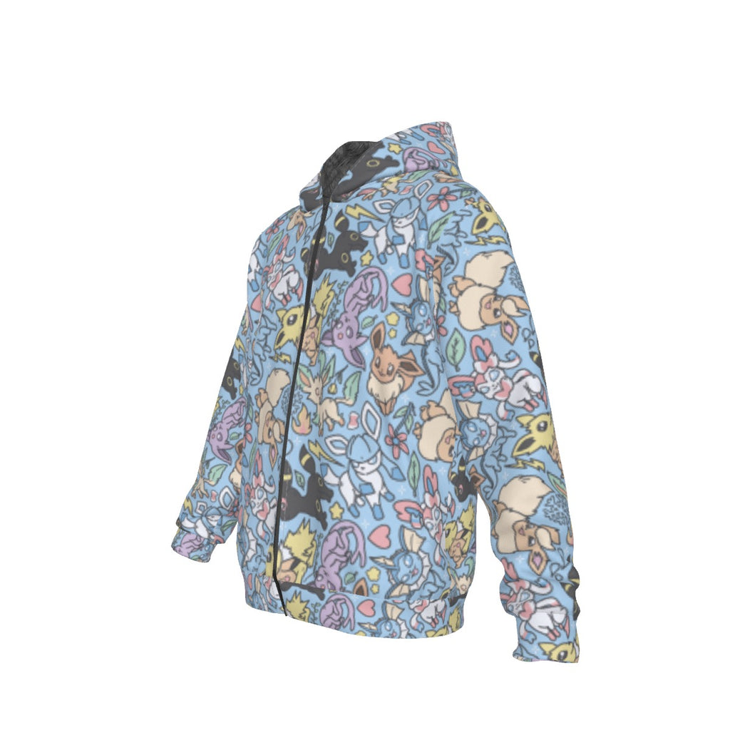 Eeveelutions (Blue) Pattern Hoodie