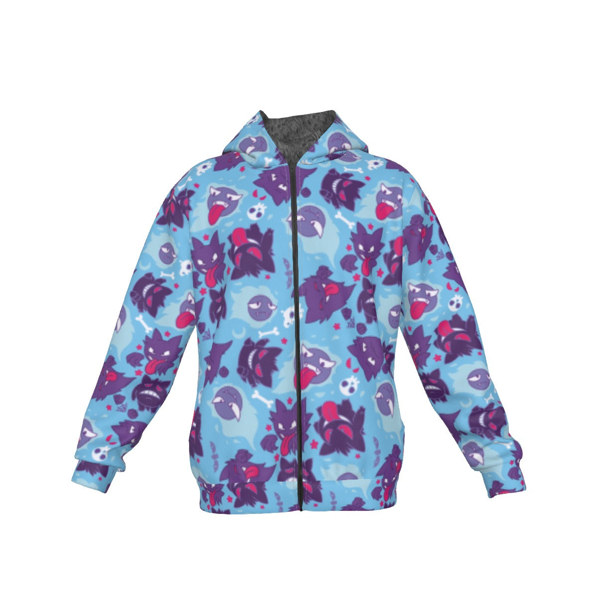 Gengar (Light Blue) Pattern Hoodie