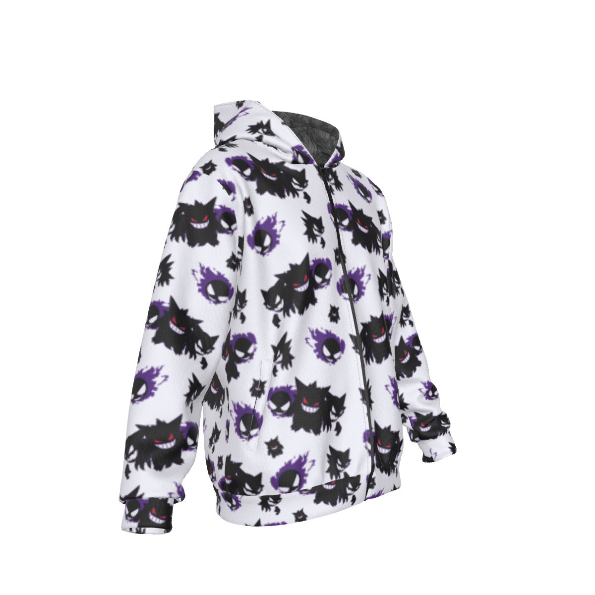 Gengar (White) Pattern Hoodie