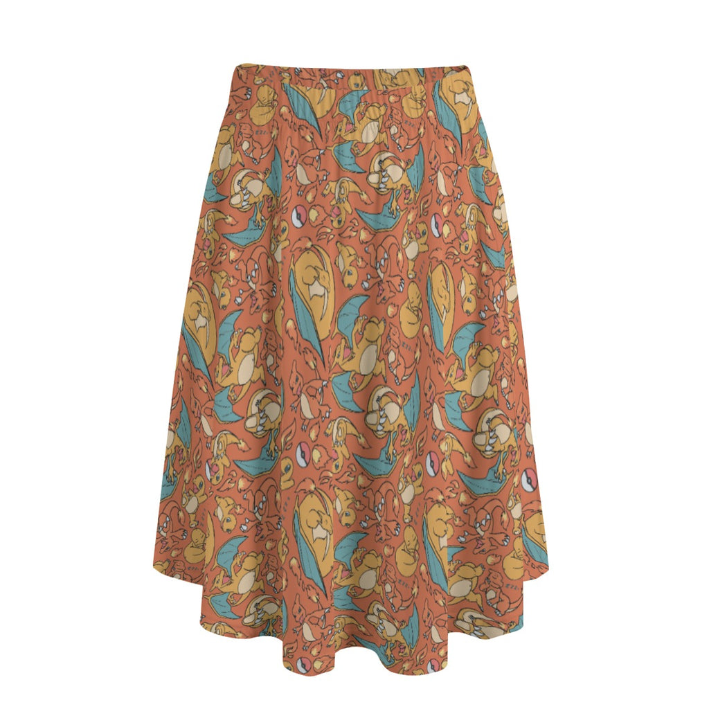 Charmander, Charmeleon and Charizard Skirt