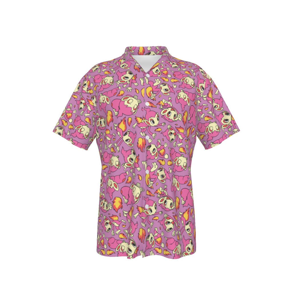 Chimchar (Pink) Hawaiian Shirt