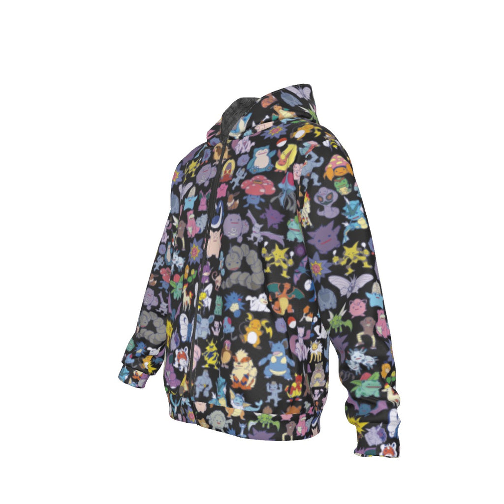 151 Ditto (Black) Pattern Hoodie