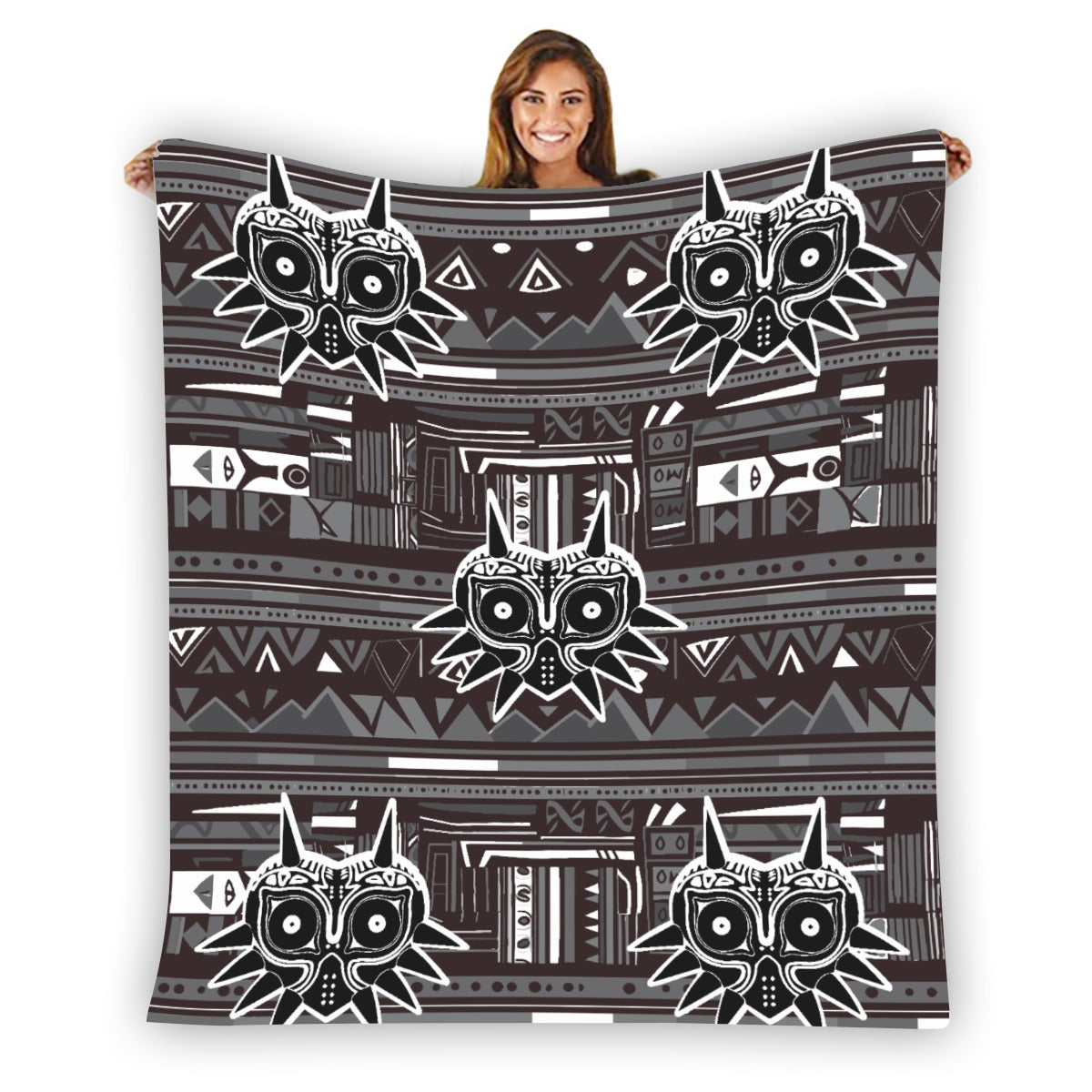 Zelda Majora's Mask (Black) Blanket