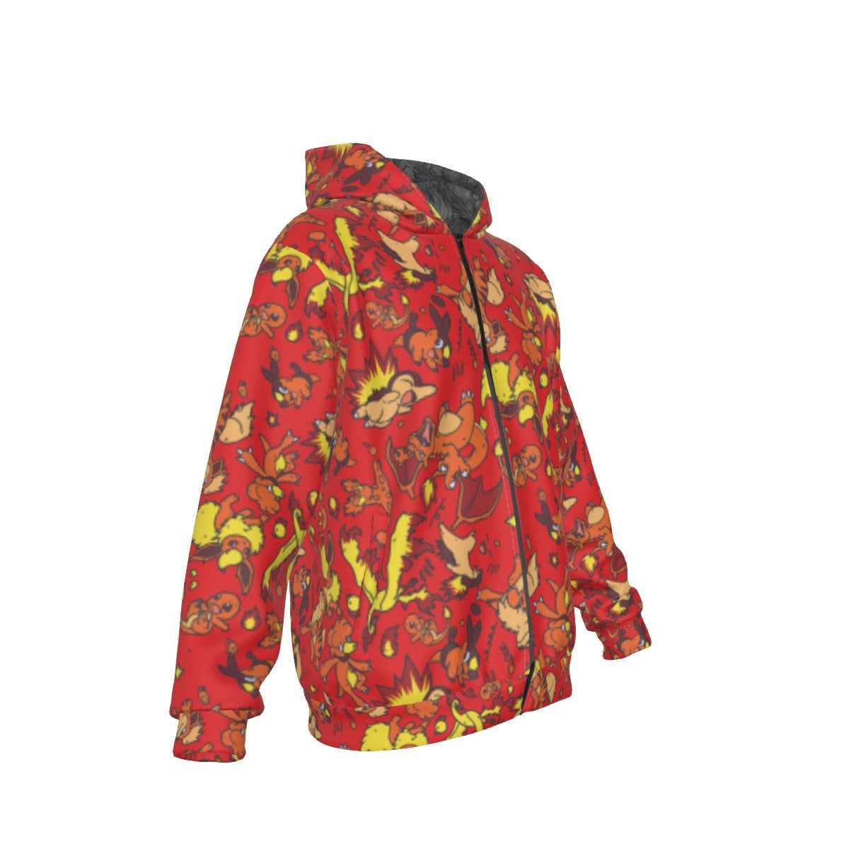 Fire Type Pattern Hoodie