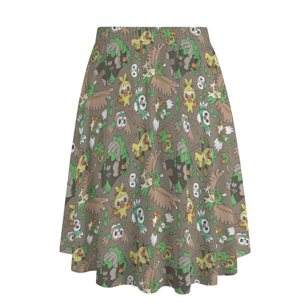 Rowlet, Dartrix and Decidueye Skirt