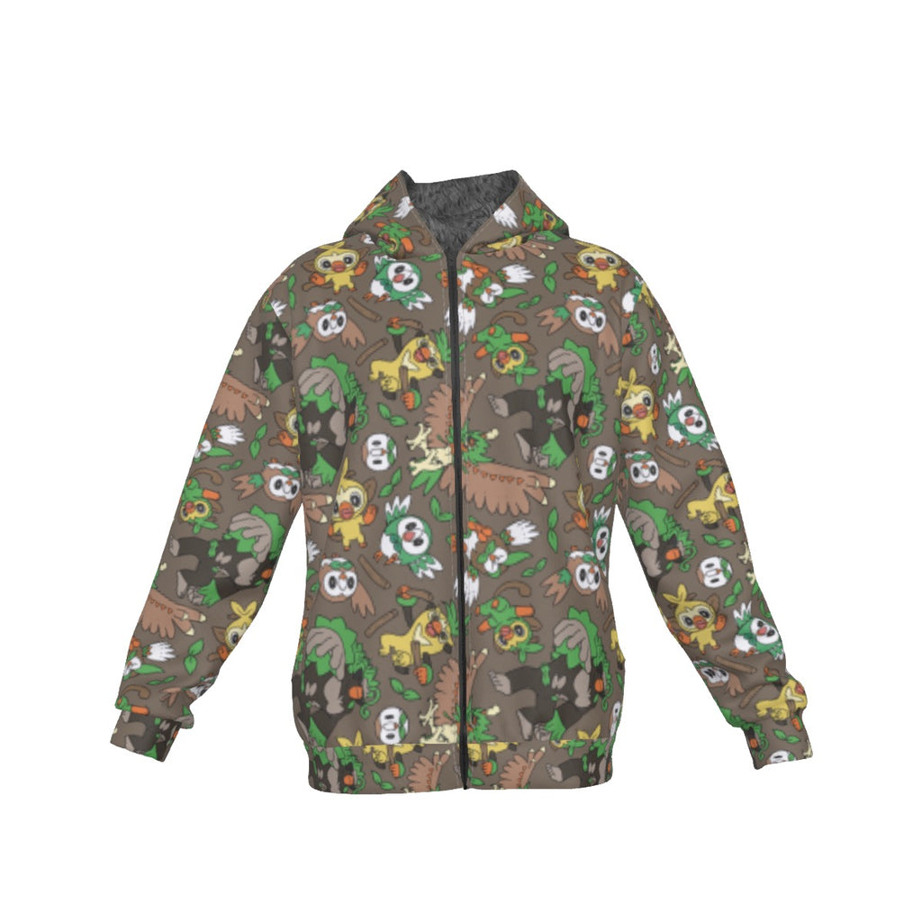 Rowlet Pattern Hoodie