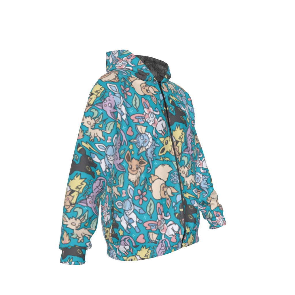 Eeveelutions (Teal) Pattern Hoodie