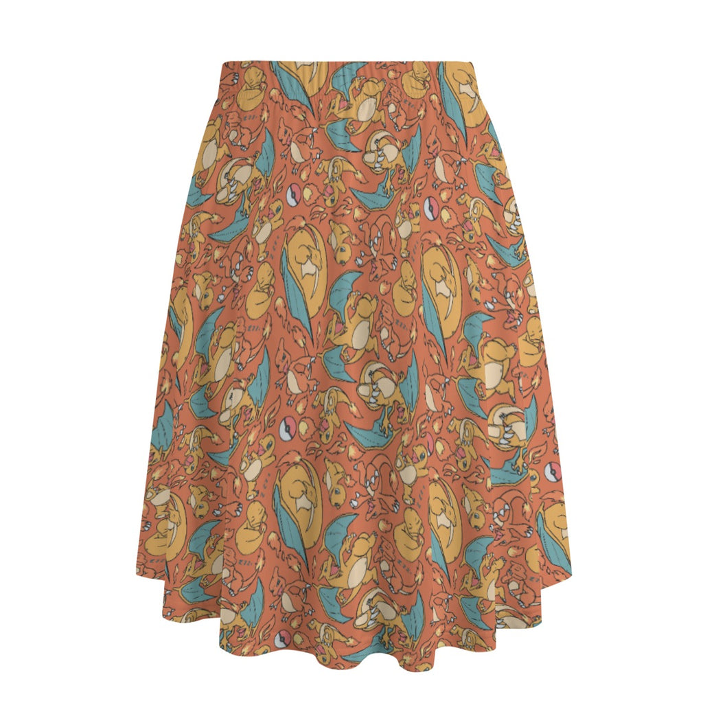 Charmander, Charmeleon and Charizard Skirt