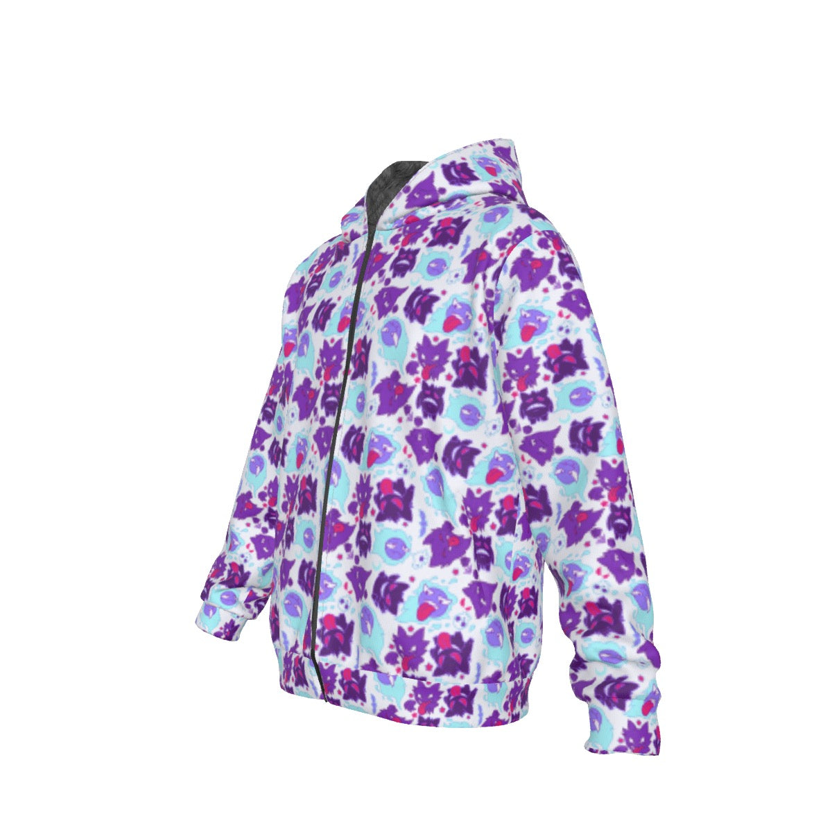 Gengar (White) Pattern Hoodie