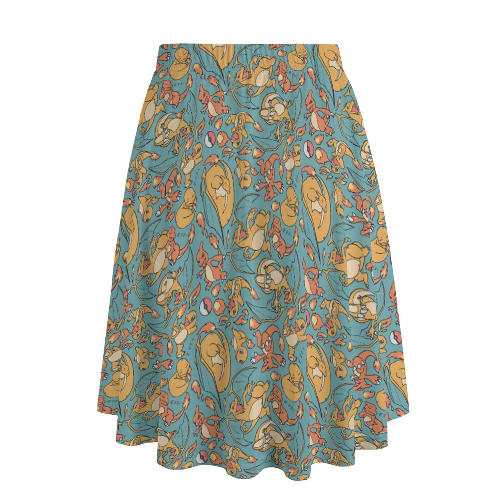 Charmander, Charmeleon and Charizard Skirt