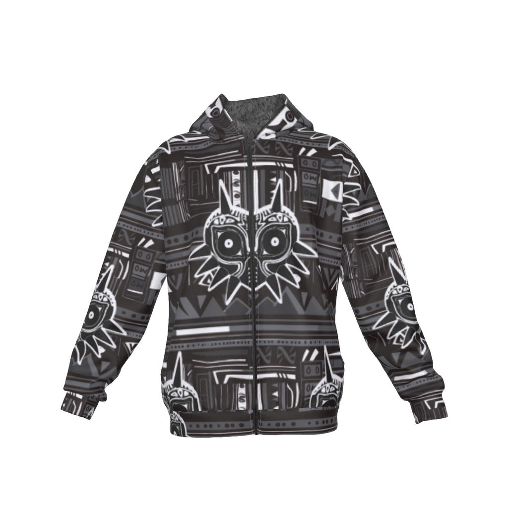 Zelda Majora's Mask (Black) Pattern Hoodie