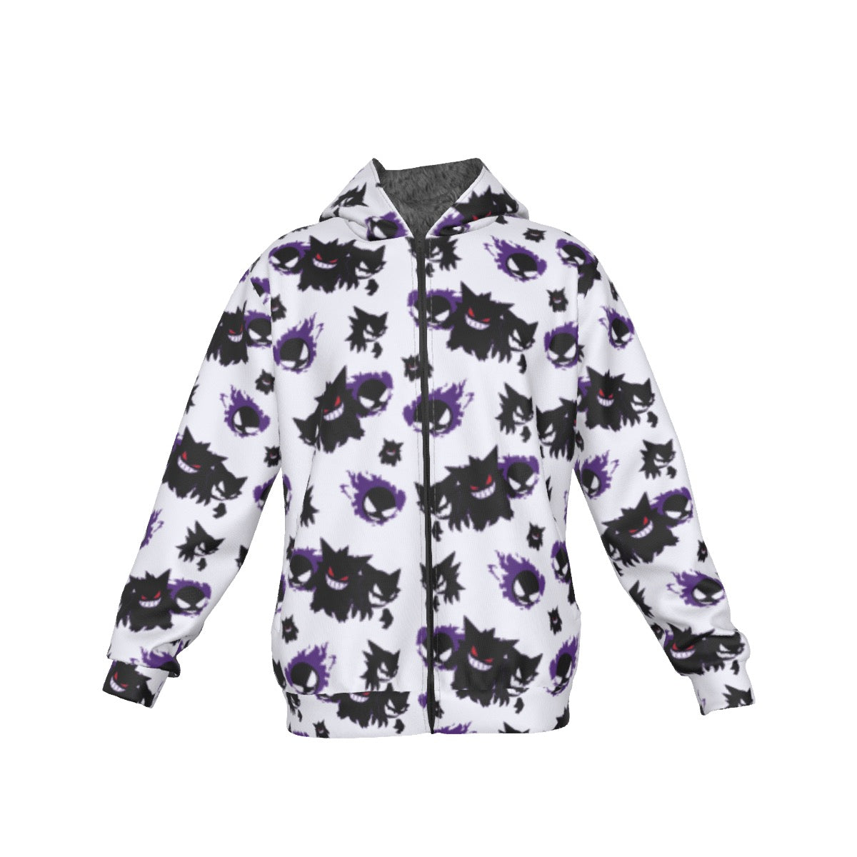 Gengar (White) Pattern Hoodie