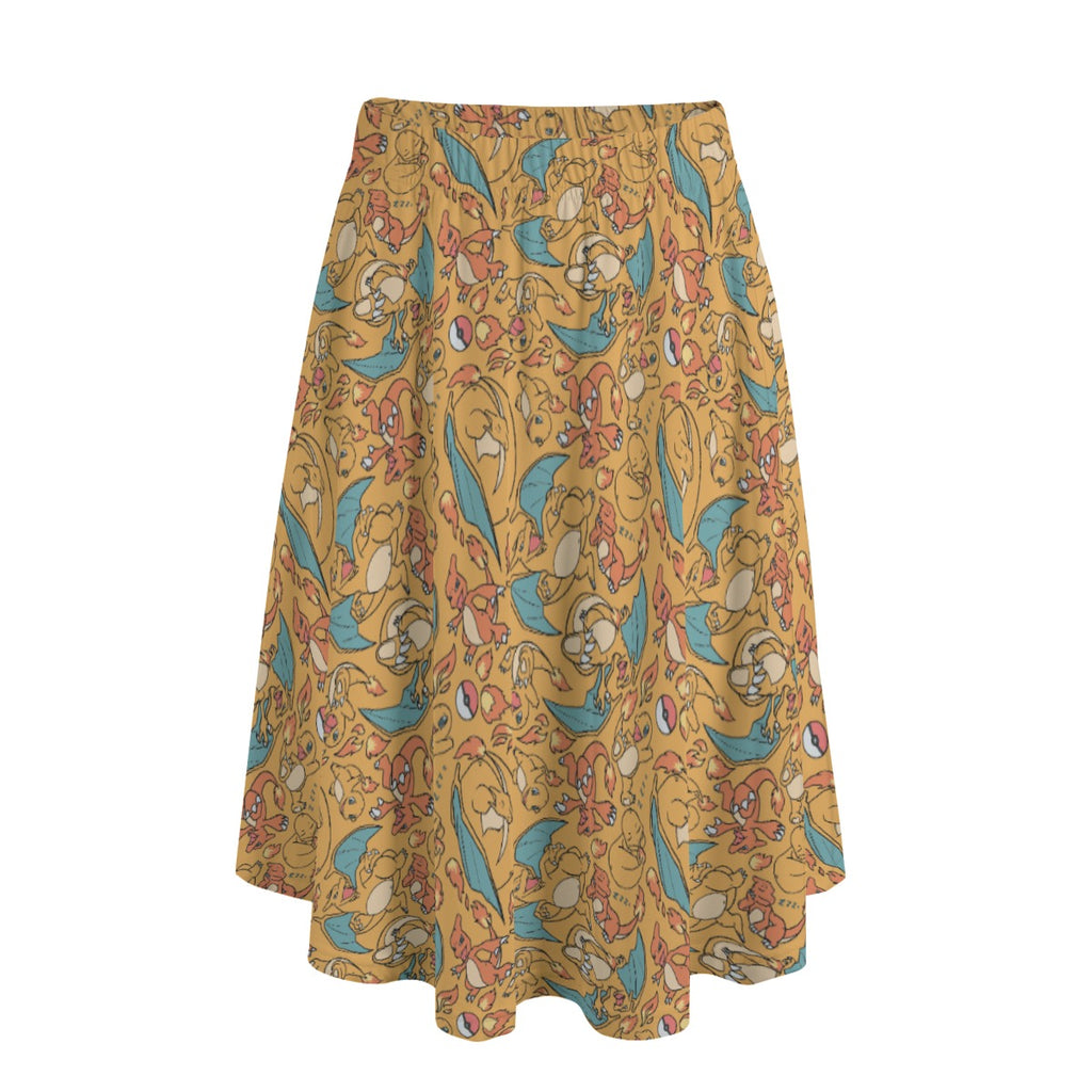Charmander, Charmeleon and Charizard Skirt