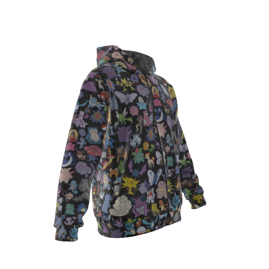151 Ditto (Black) Pattern Hoodie
