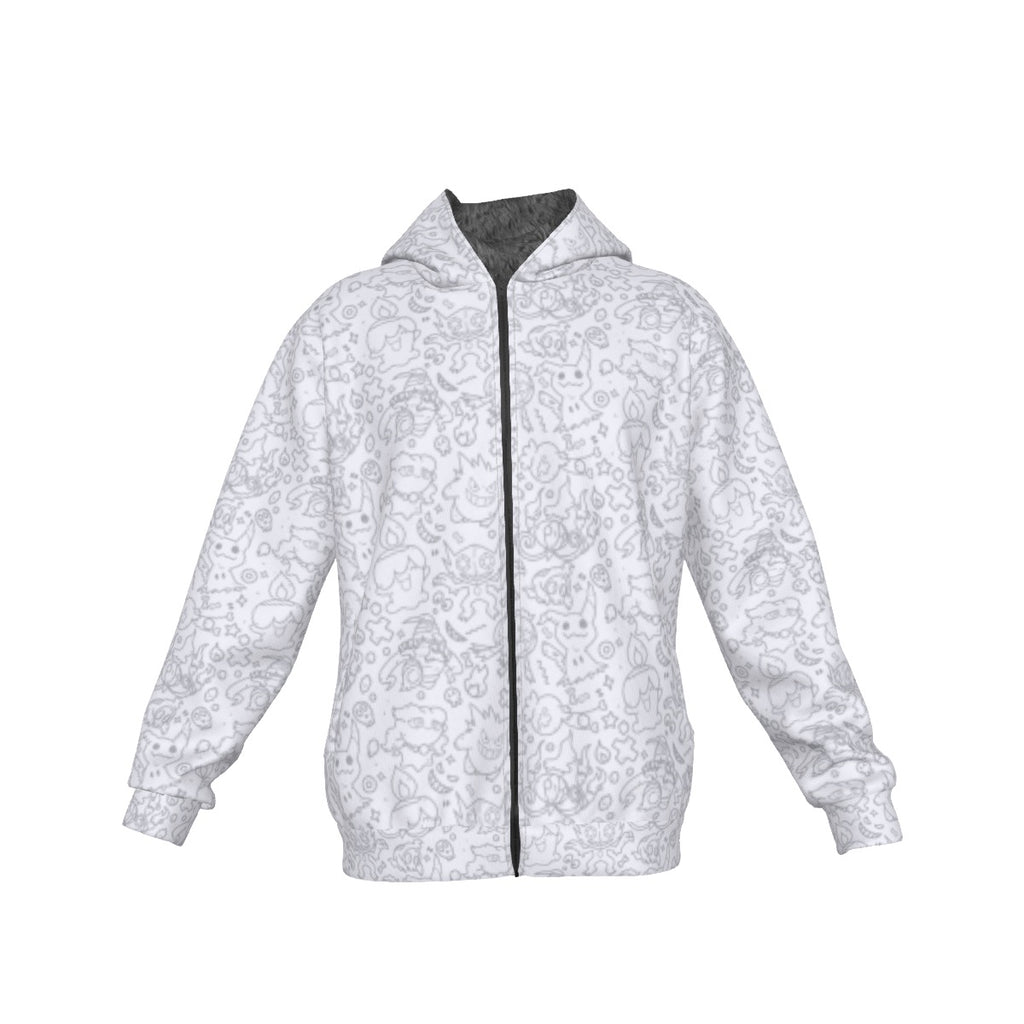 Ghost (White) Pattern Hoodie