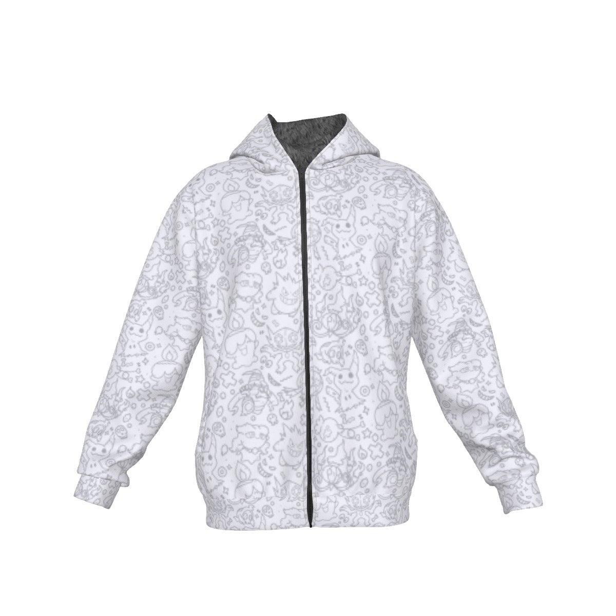 Ghost (White) Pattern Hoodie