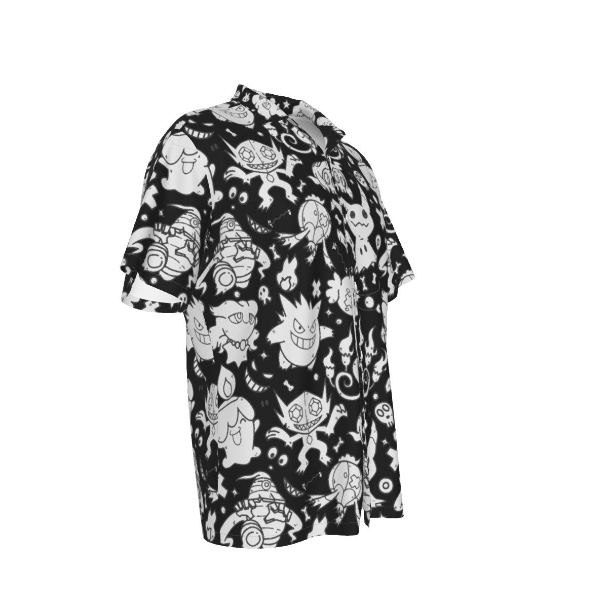 Ghost (Black and White) Hawaiian Shirt