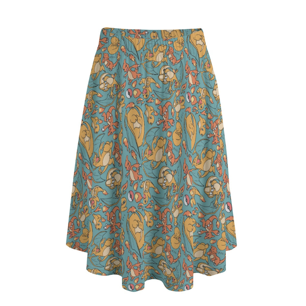 Charmander, Charmeleon and Charizard Skirt