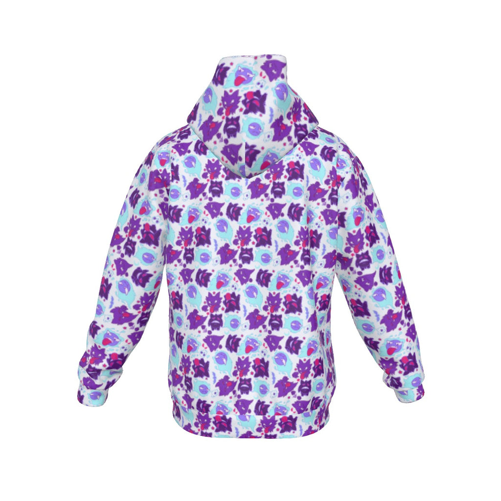 Gengar (White) Pattern Hoodie