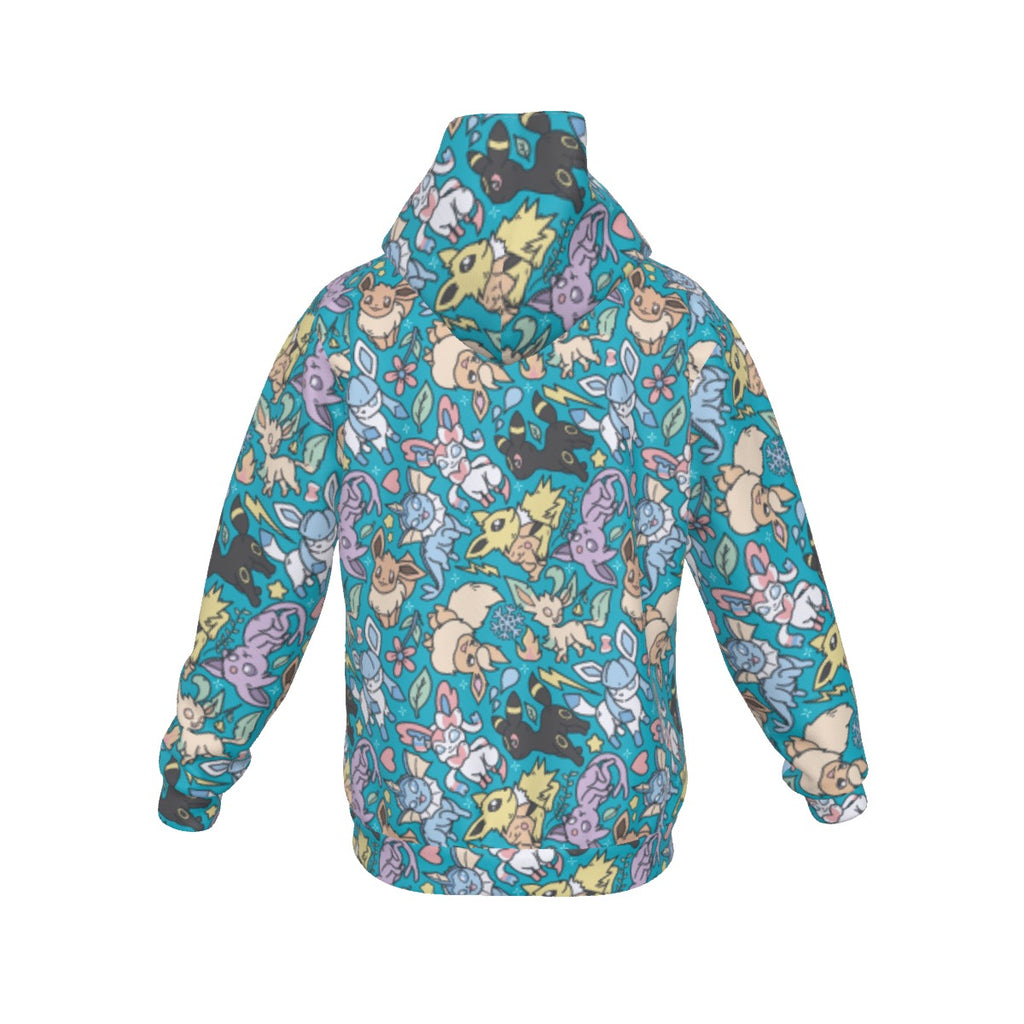 Eeveelutions (Teal) Pattern Hoodie