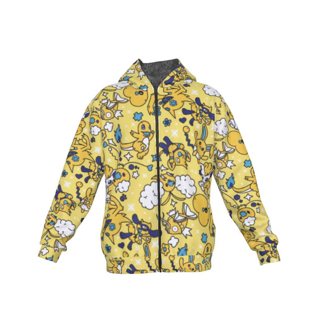 Character Shiny Pattern Hoodie