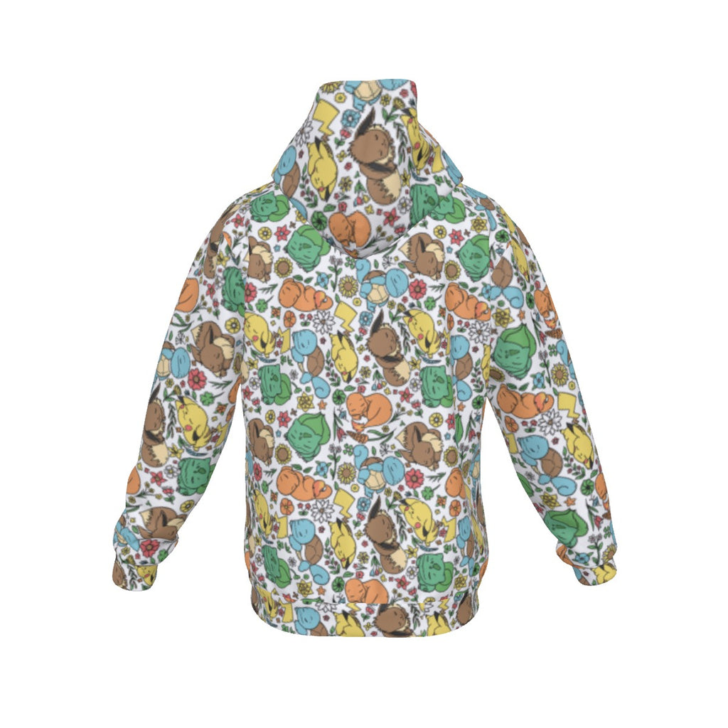 Sleeping Starter (White) Pattern Hoodie