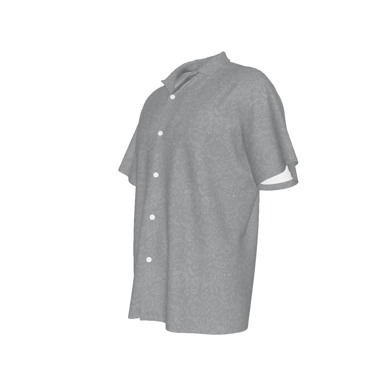 Ghost (Grey) Hawaiian Shirt