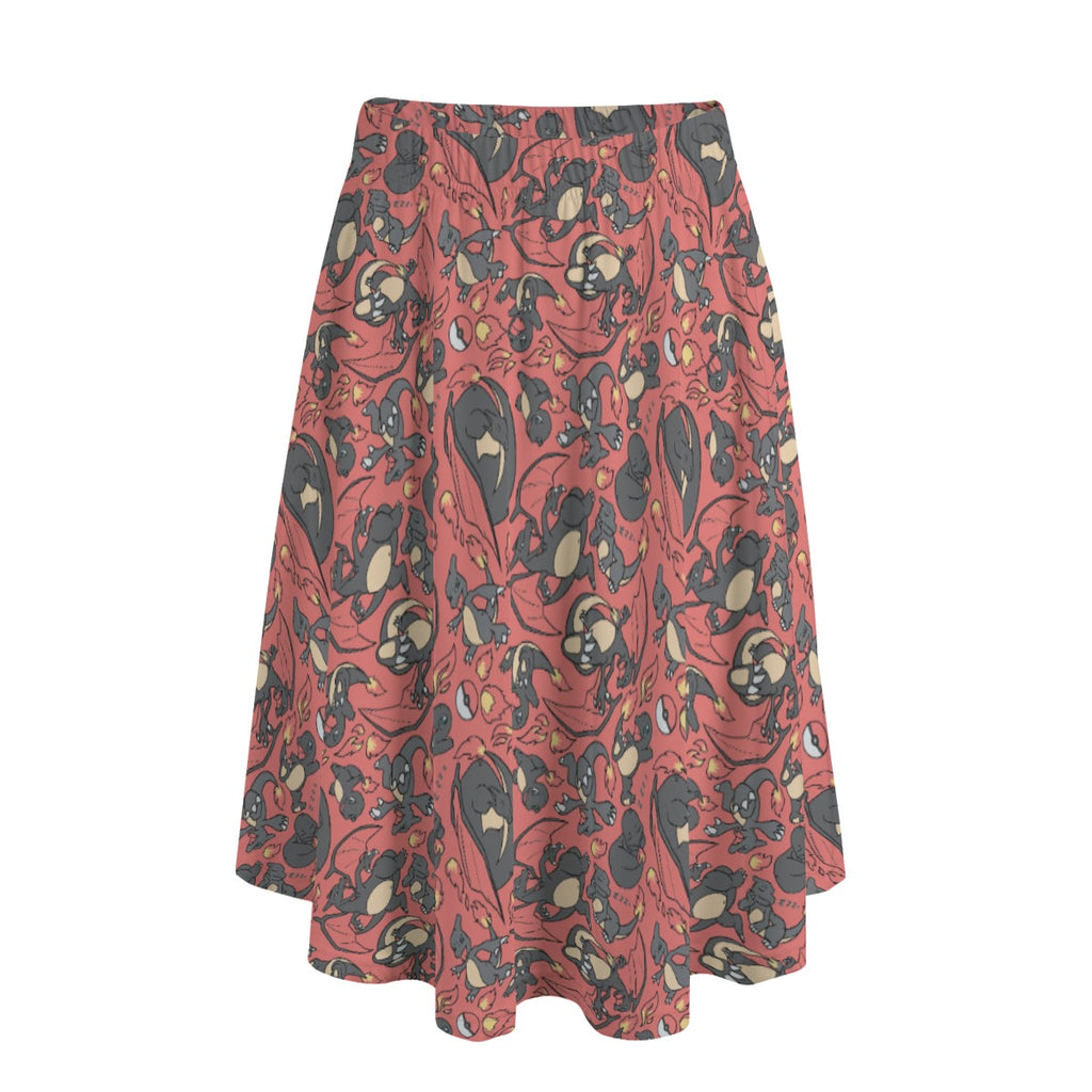 Charmander, Charmeleon and Charizard Skirt