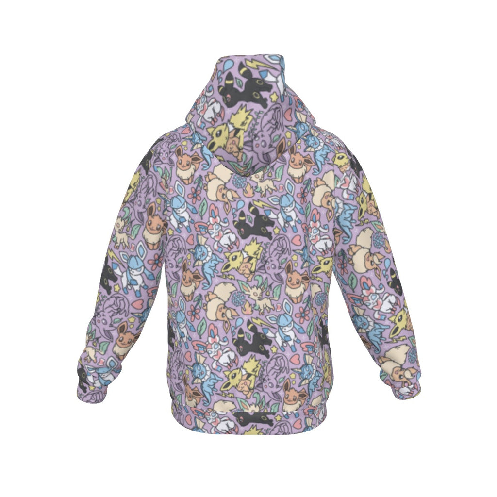 Eeveelutions (Purple) Pattern Hoodie
