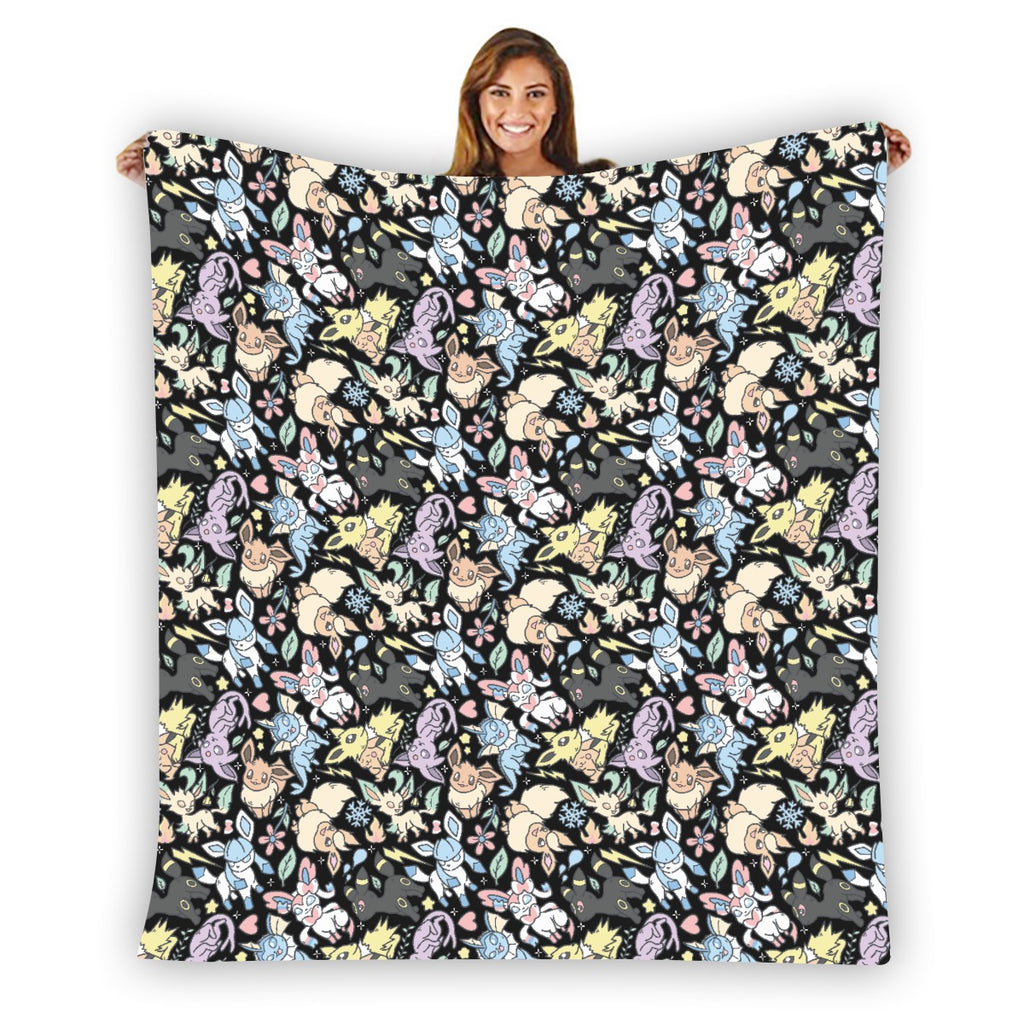 Eeveelutions (Black) Blanket