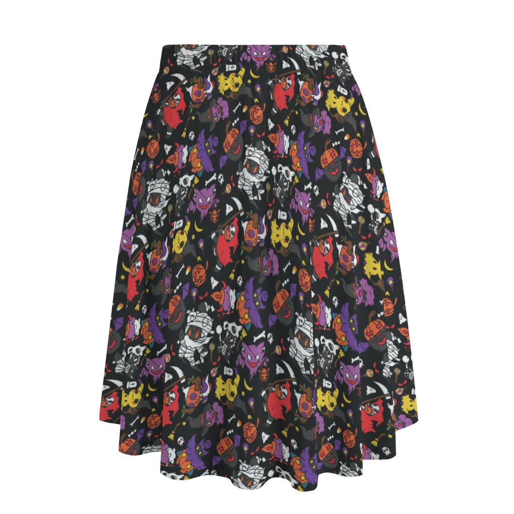 Pikachu, Gengar and Halloween Skirt