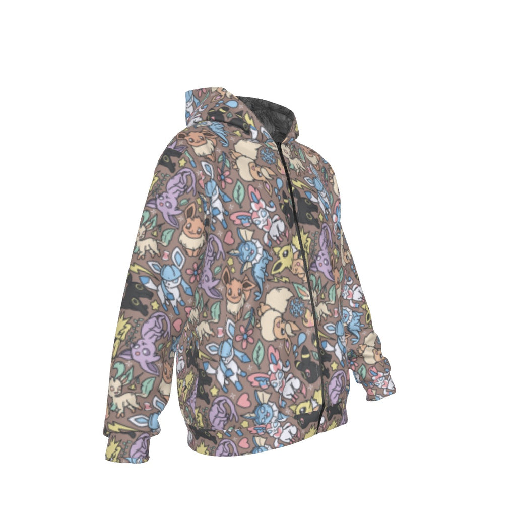 Eeveelutions (Brown) Pattern Hoodie