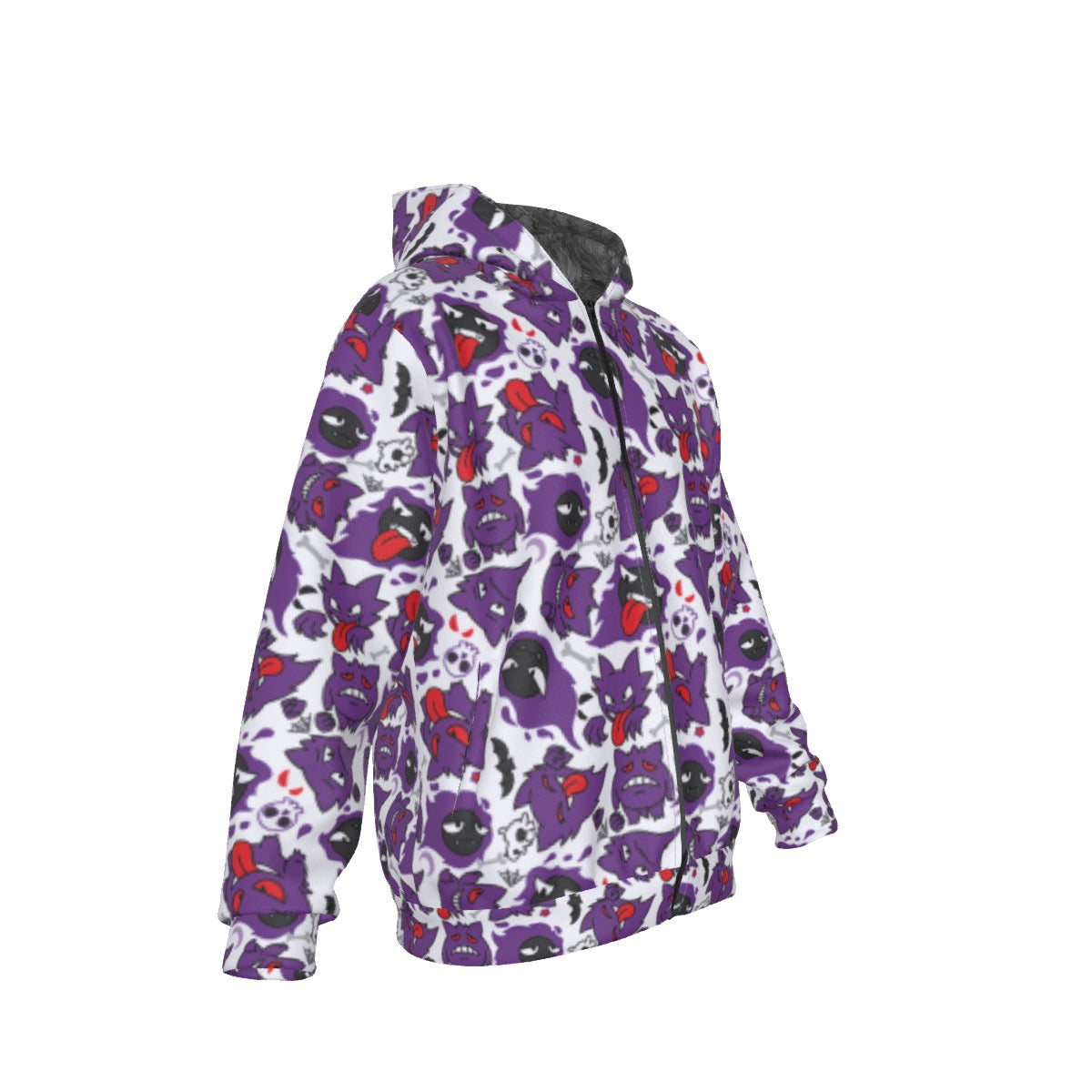 Gengar (White) Pattern Hoodie
