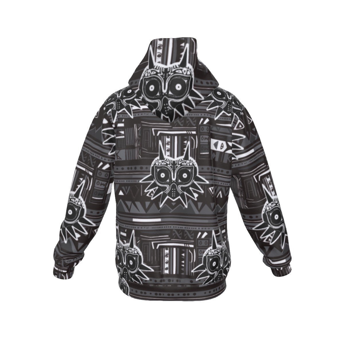 Zelda Majora's Mask (Black) Pattern Hoodie