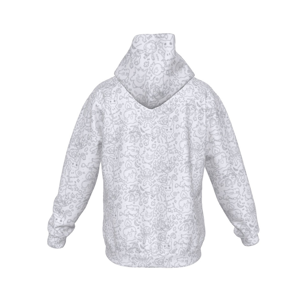 Ghost (White) Pattern Hoodie