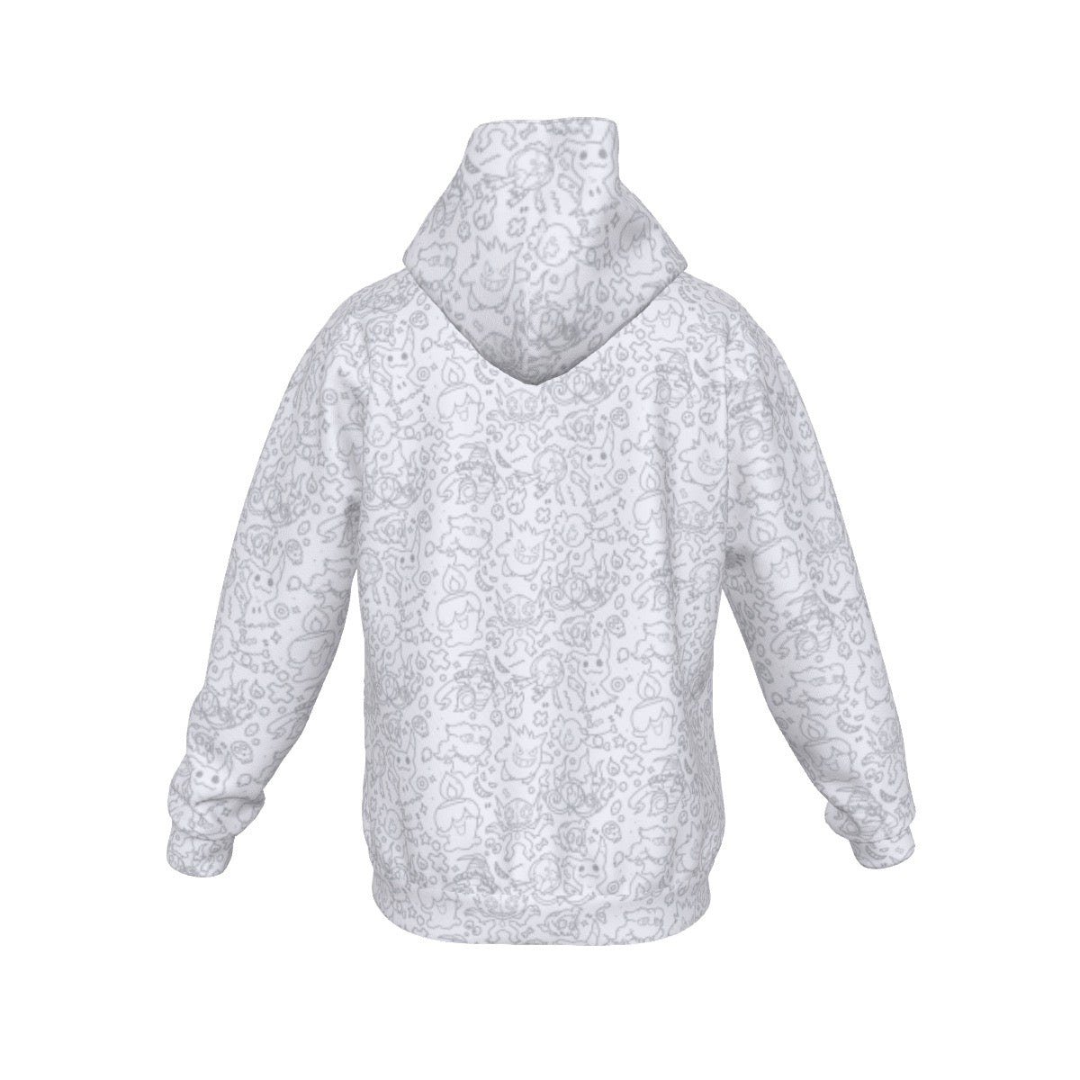 Ghost (White) Pattern Hoodie