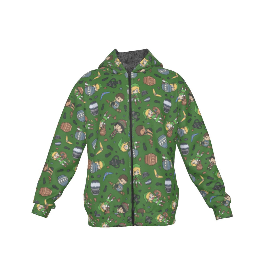 Zelda Smashing Pots Pattern Hoodie
