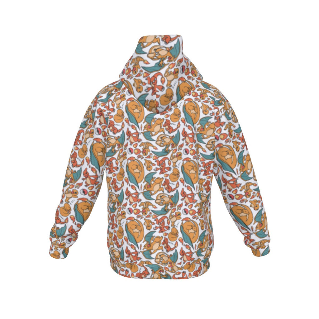 Charizard (White) Pattern Hoodie
