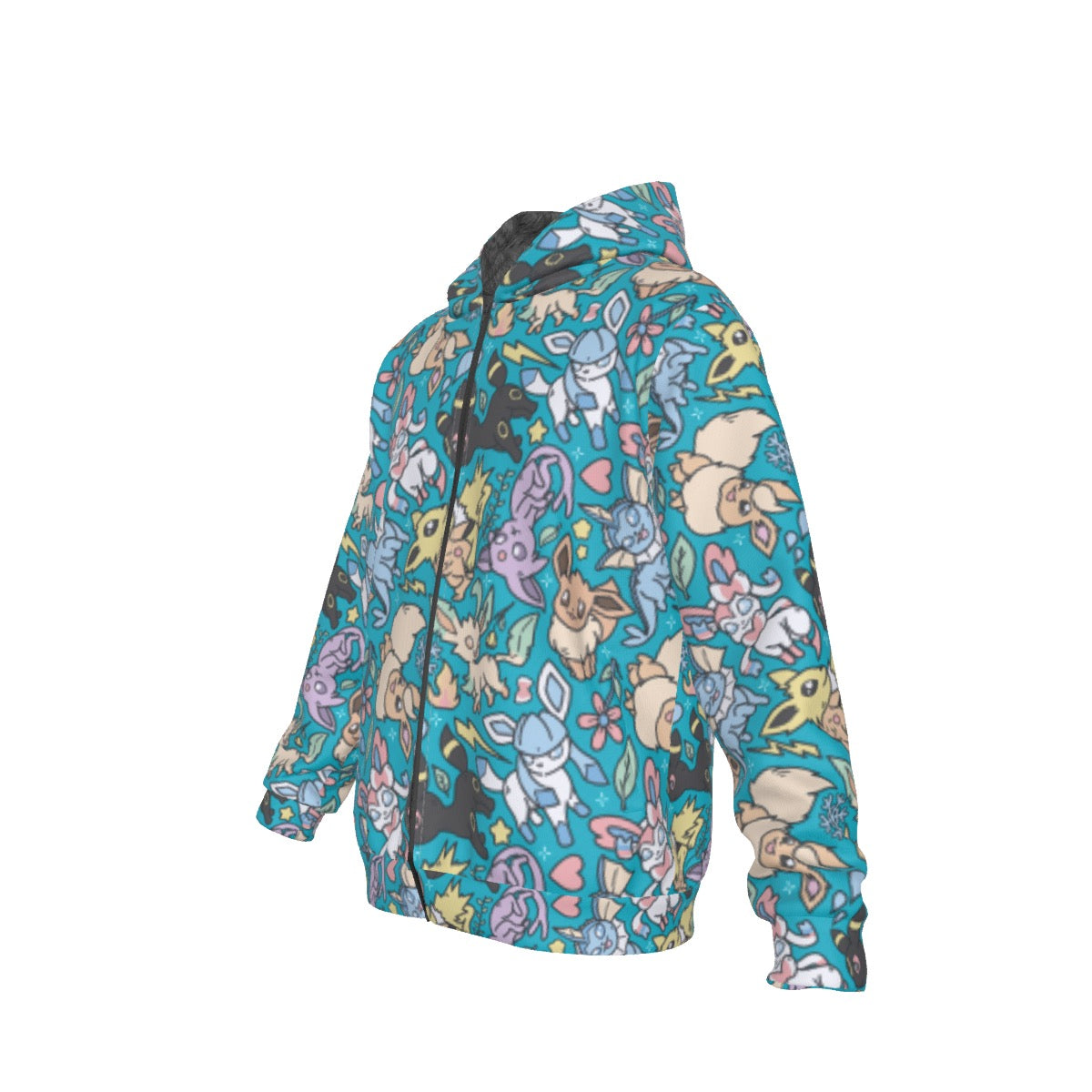 Eeveelutions (Teal) Pattern Hoodie