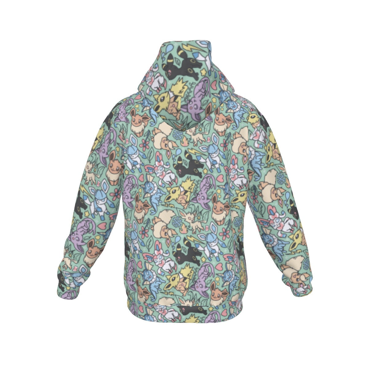 Eeveelutions (Green) Pattern Hoodie