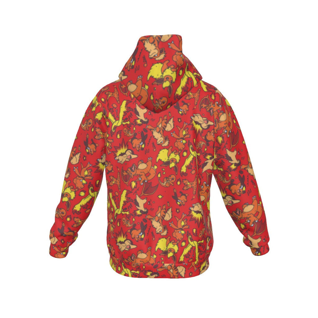Fire Type Pattern Hoodie